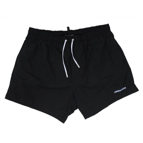 Dsquared2 Mens Icon Logo Swim Trunks Size IT 50 Black Grey Nylon Beach Trunk - Picture 2 of 10